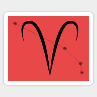 Aries - Zodiac Sign Symbol and Constellation Sticker